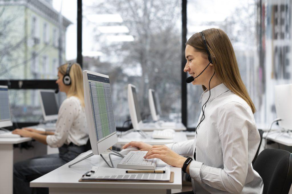 colleagues working together call center office Lead Generation & Qualification