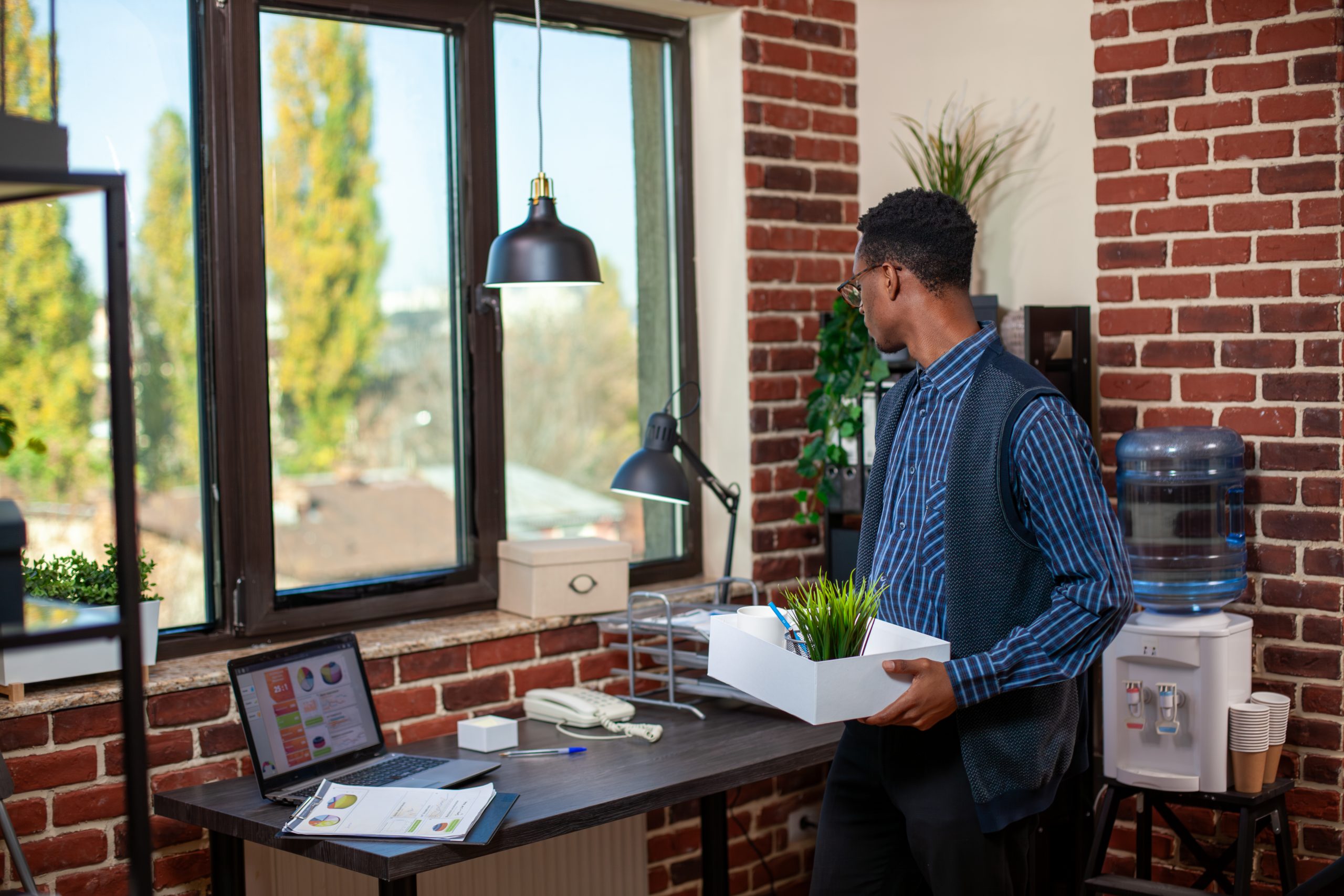 businessman preparing work office scaled Window Treatment