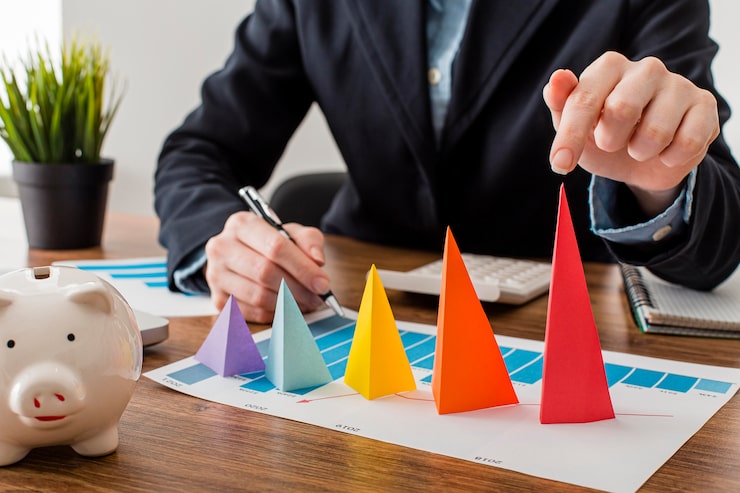 front view businessman with colorful cones representing growth 23 2148780634 How to Build a Sales Pipeline: 8 Proven Steps