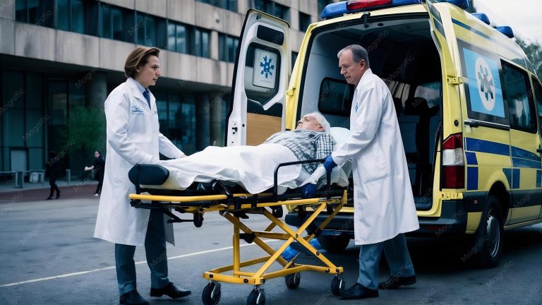 confident professional doctors unloading ill patient from ambulance car stretcher ne 926199 3022432 How RapidCare Ambulance Won More Hospital Contracts