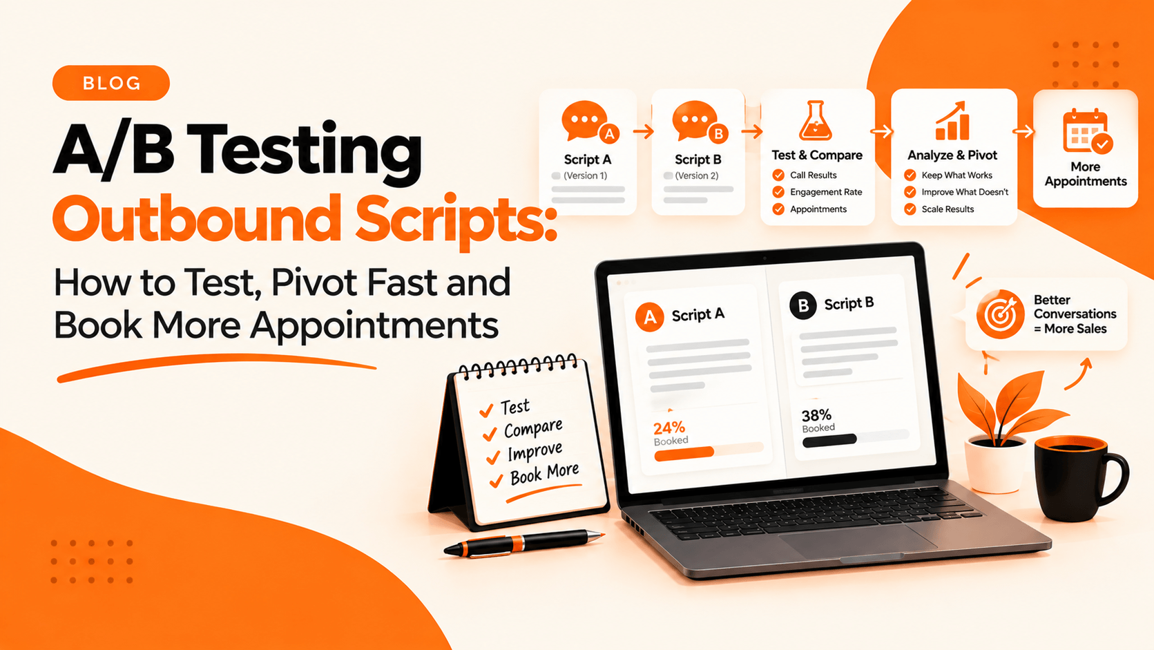 A/B testing outbound scripts